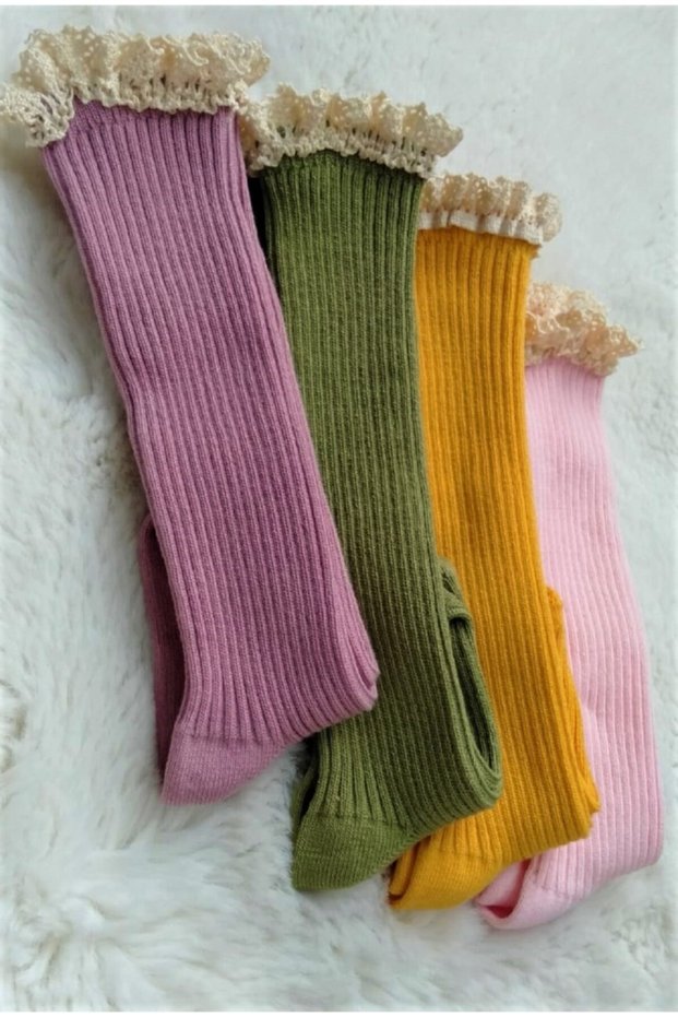 Lace Knee Socks Baby Girl Socks / Girl's Socks Set of 4