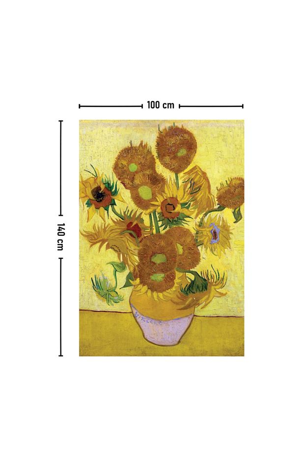 Van Gogh Vazoda Ayçiçekleri Duvar Örtüsü Halısı 140 X 100 Cm-70x100 Cm - 3