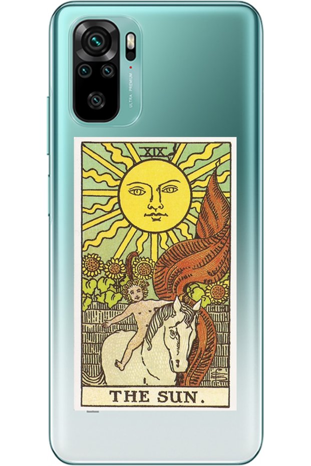 متوافق مع هاتف Xiaomi Redmi Note 10 The Sun Design من السيليكون الشفاف المنقوش