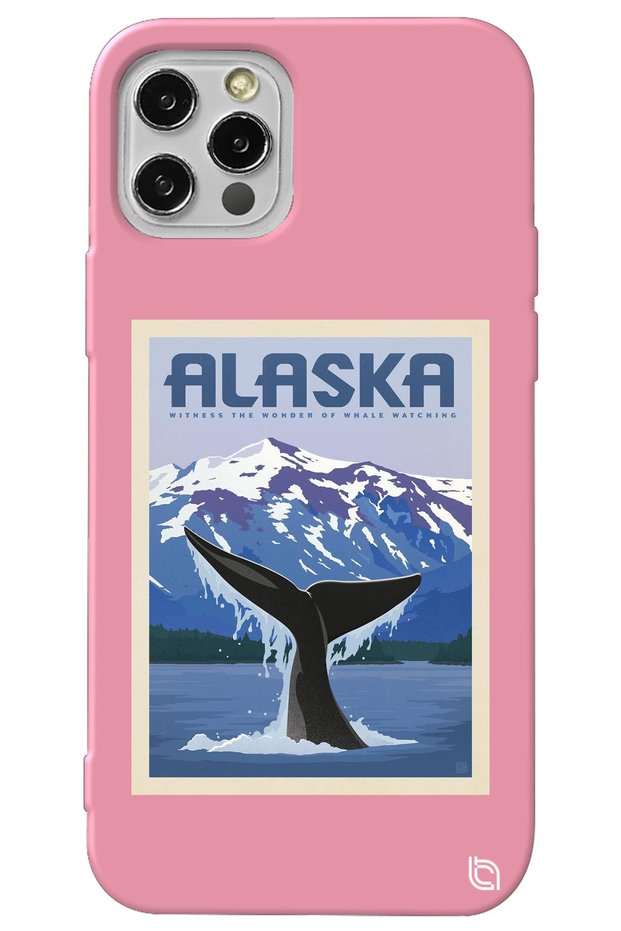 iPhone 13 Pro Pink Color Velvet Patterned Silicone Phone Case