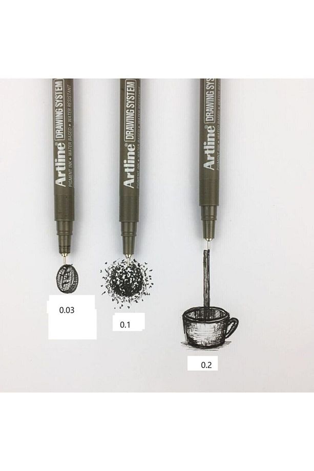 Drawing System 3'lü Set Teknik Çizim Kalemi 0.03-0.1-0.2 - 1
