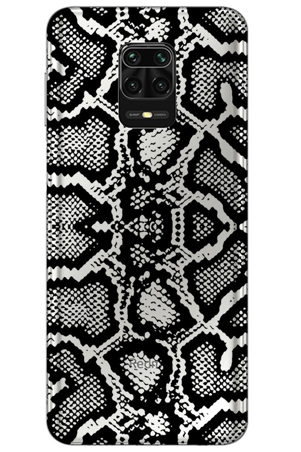 Xiaomi Redmi Note 9 Pro Snake Skin Design Patterned Transparent Silicone Case