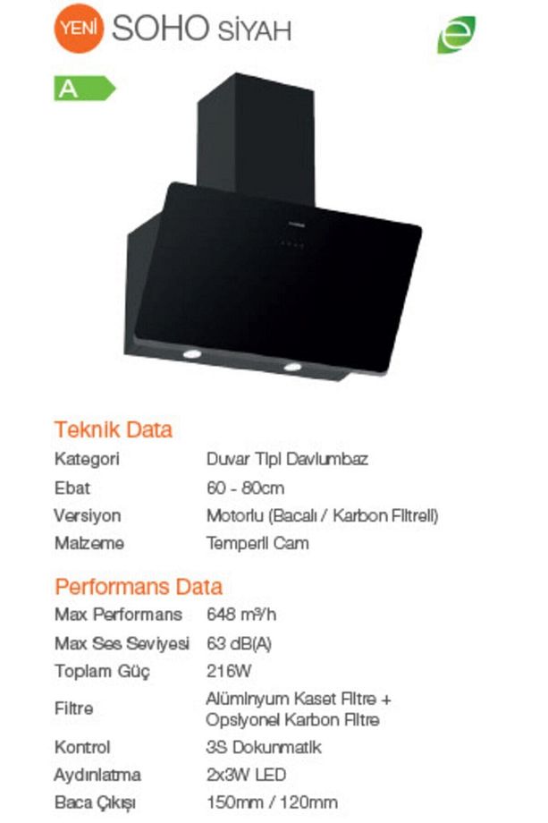 Siyah Cam Ankastre Set 5 Yıl Garanti (3457 Soho 80+cs5365b01+bo6502b02) - 8