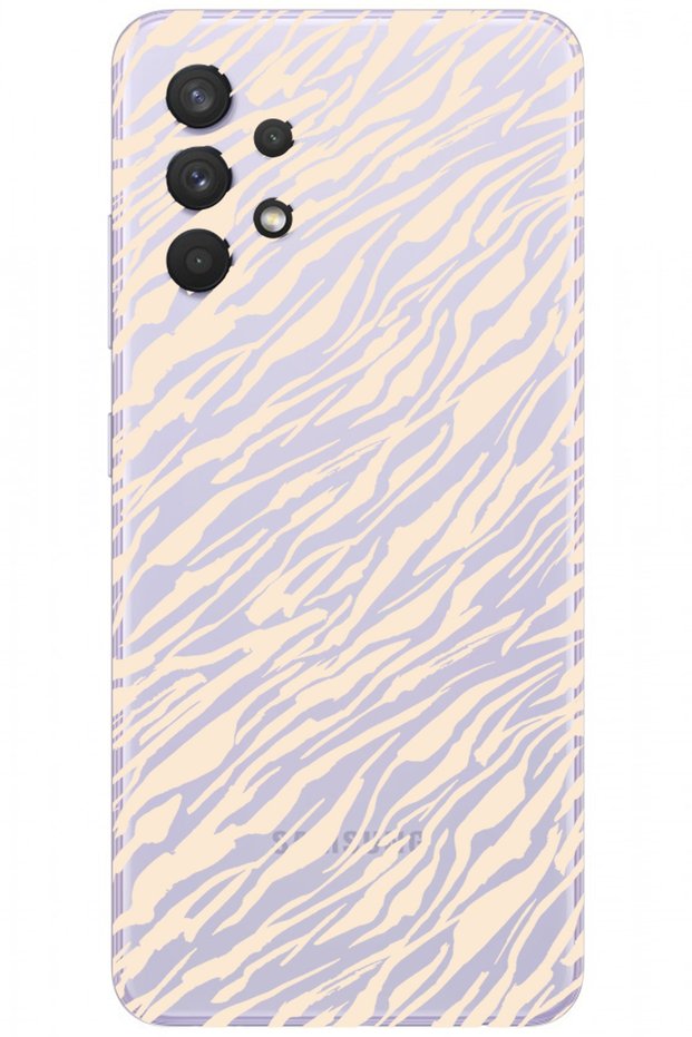 Samsung A32 Lines Design Patterned Transparent Silicone Phone Case