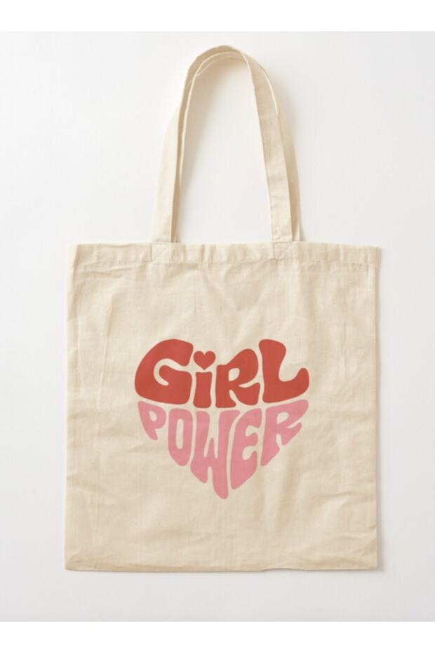 Girl Power Printed Raw Cloth Shoulder Bag