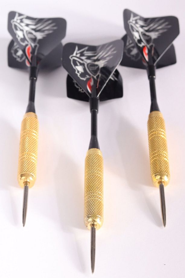 18 Gr. Dart Oku (3’lü Set) - Çelik Uç + Pirinç Gövde + Renkli Kanat - Dart Oku Seti - 2