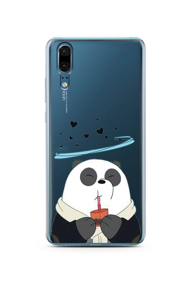 Super Transparent Silicone Phone Case with Panda Design Huawei P20