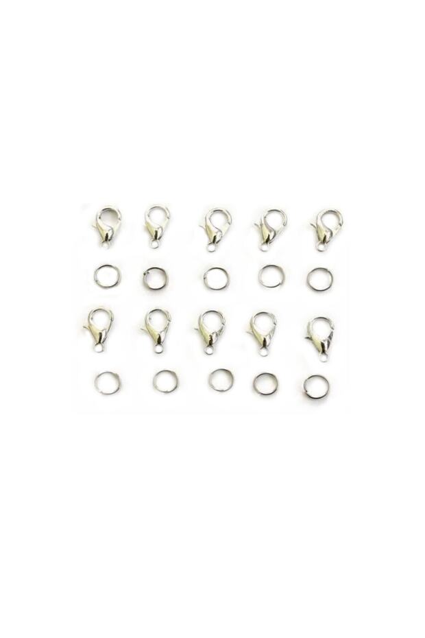 Necklace Anklet Bracelet Parrot and Ring (50 Pieces) Silver