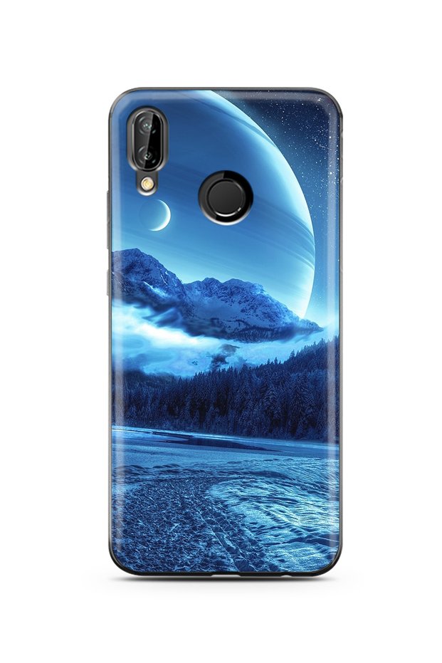 Winter Design Super Transparent Silicone Phone Case Huawei P20 Lite