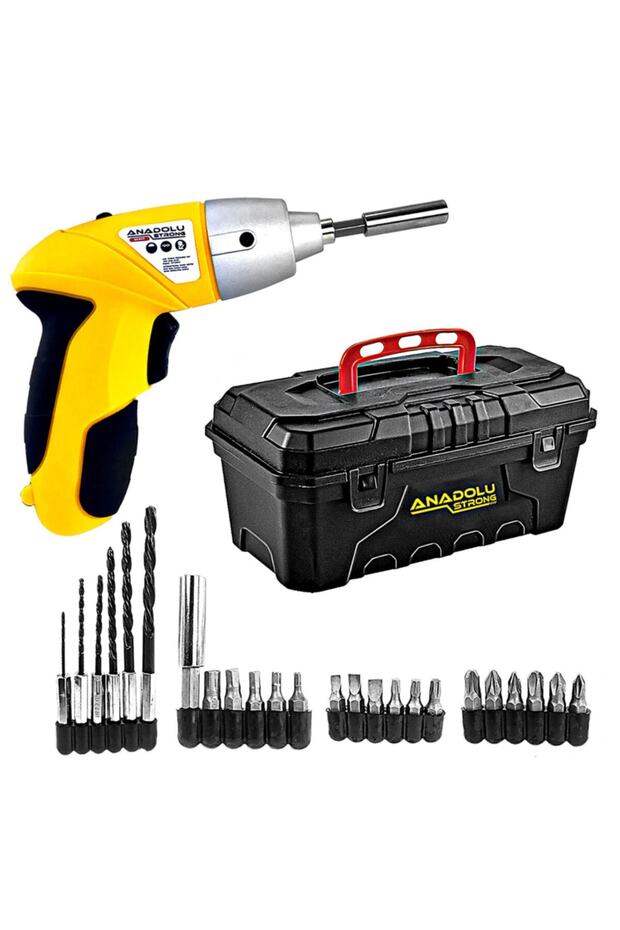 Anadolustrong Scr17 26 Parça Şarjlı Cidalama Matkap Ve 12" Taşıma Çantası - 1