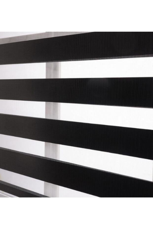 RÜYAPER Siyah Bambu Zebra Perde - 4