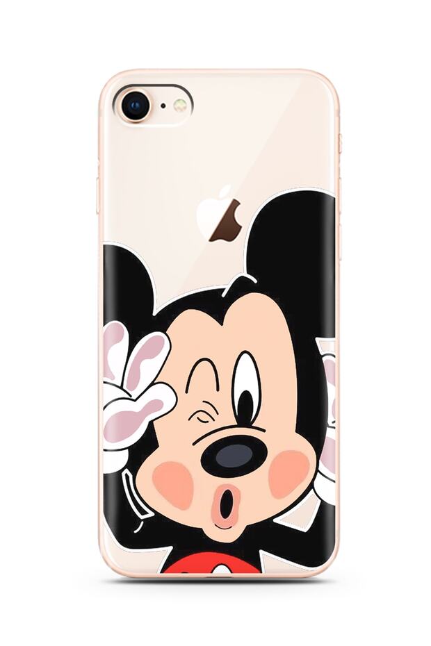 Mickey Design Super Transparent Silicone Phone Case iPhone 8