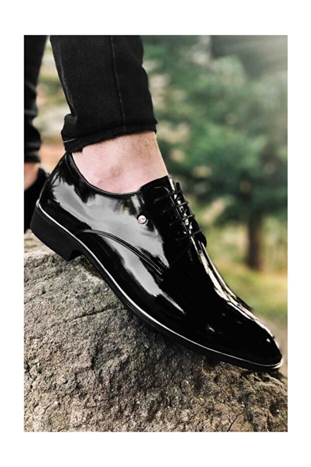 Men's Black Patent Leather Classic Shoes