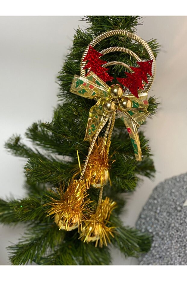 Gold Gold Bulk New Year Christmas Large Door Wall Pendant Lamp Ornament Pine Tree