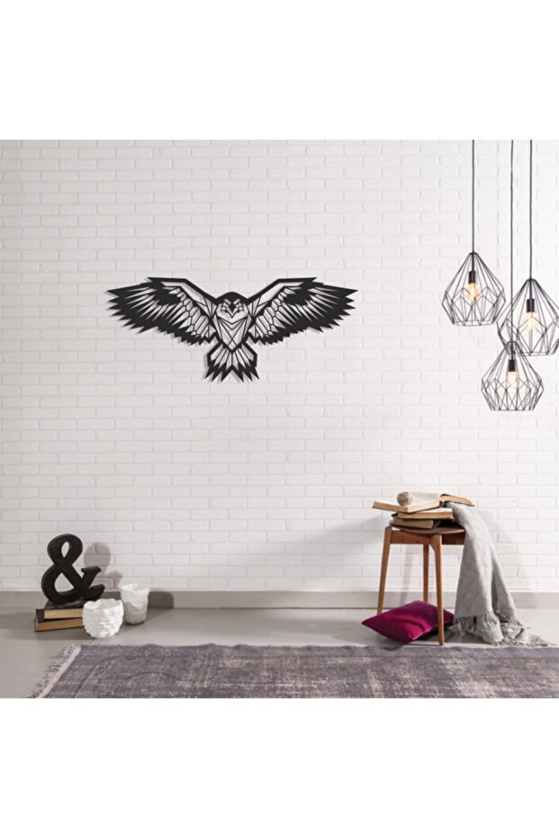 Geometrık Eagle - Ahşap Tablo - Ahşap Duvar Dekorasyonu - 1