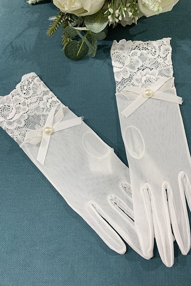 Beyaz Gelin Eldiveni – Eldiven – Eldiven – Eldiven - 1