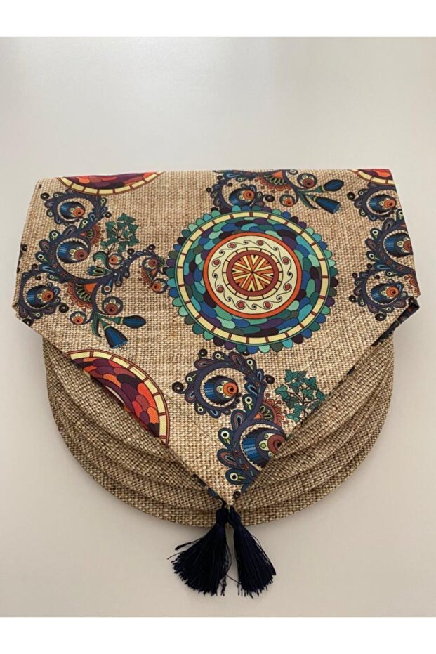 Placemat Sack "Printed" Ethnic Mandala Pattern Runner 4 Ready Printed Supplies