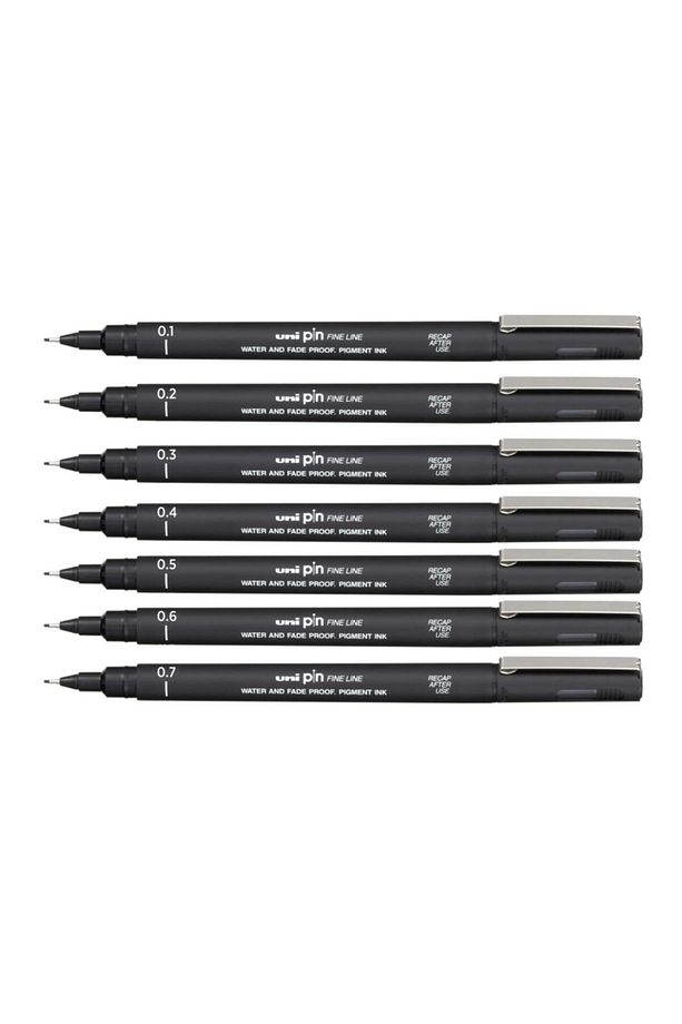 Pin Fine Line 0,1 - 0,2 - 0,3 - 0,4 - 0,5 - 0,6 - 0,7 Set - 1