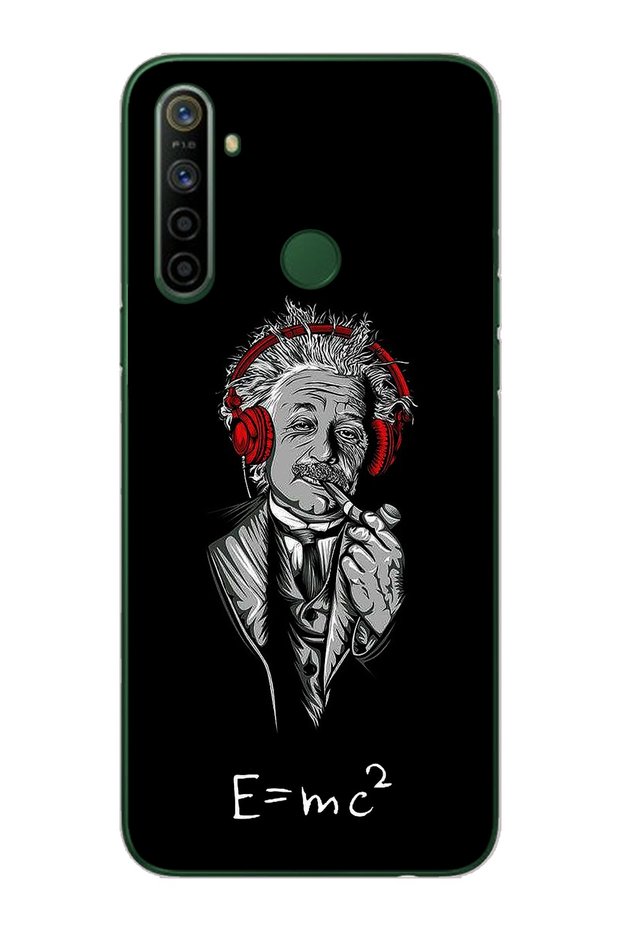 Einstein Design Super Transparent Silicone Phone Case Cover for Oppo Realmi 5I
