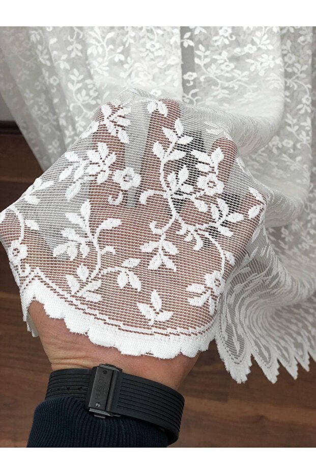 Special Knitted Textured Lace Tulle Curtain, 300x260, Normal Pleat, 1/2.5