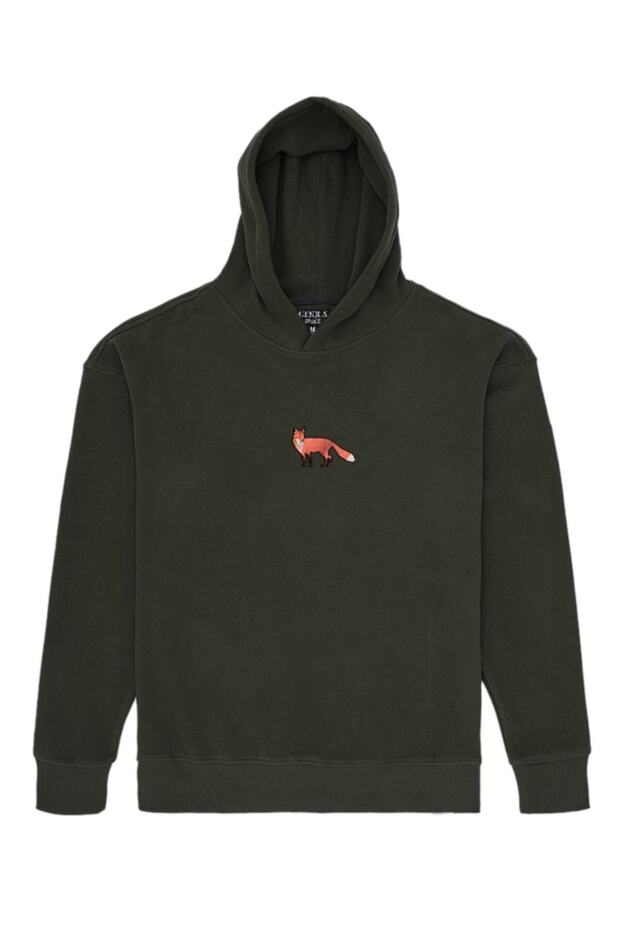 Męska bluza polarowa z kapturem w kolorze khaki, wykonana z tkaniny Thessaloniki - 1