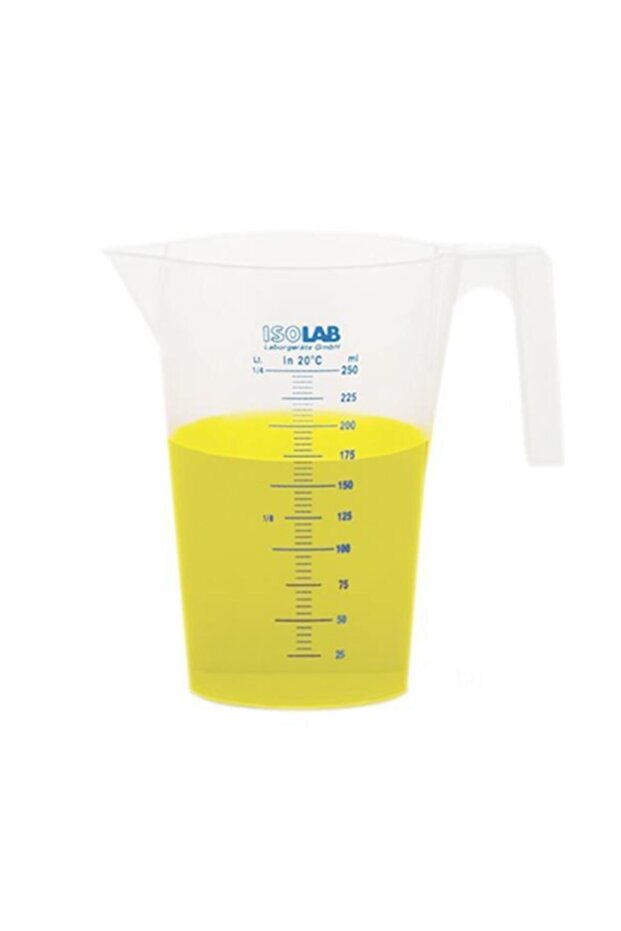 Beher - Kulplu - P.p - Kısa Form - Mavi Skala - 250 Ml 1 Adet - 1