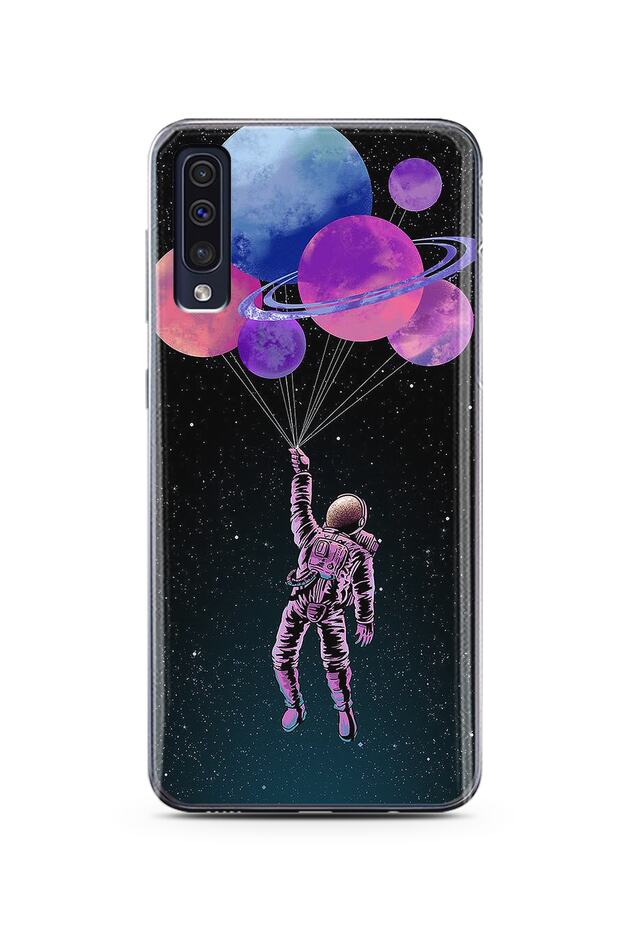Samsung A50 Space Balloon Design Silicone Phone Case