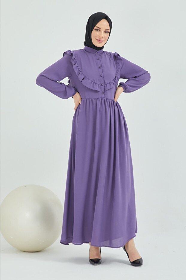 Krep Astarlı Elbise - 4