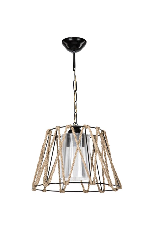Gezegen Tekli Optik Şeffaf Camlı Avize - 3