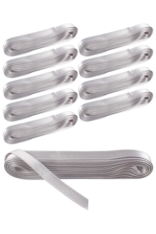 10 Pieces Satin Ribbon 1 Cm 10mt