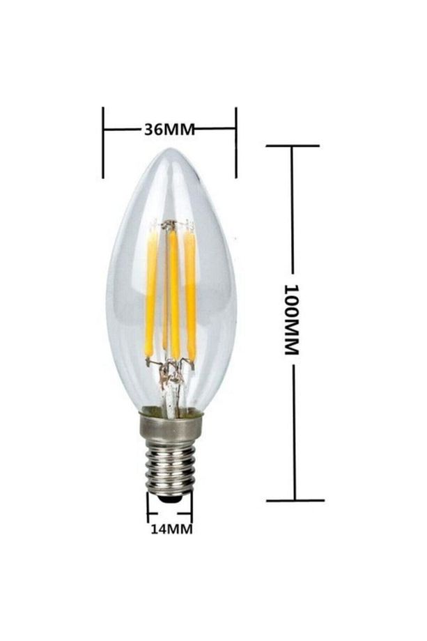 10 Adet 4 Watt E-14 Led Avize Ampulü Dimmerlenebilir Özellikli Günışığı - 2