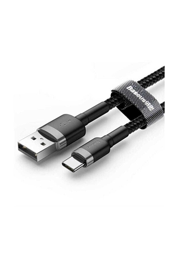 Cafule Kablo USB For Type-C 3A 0.5 M Gri - 1
