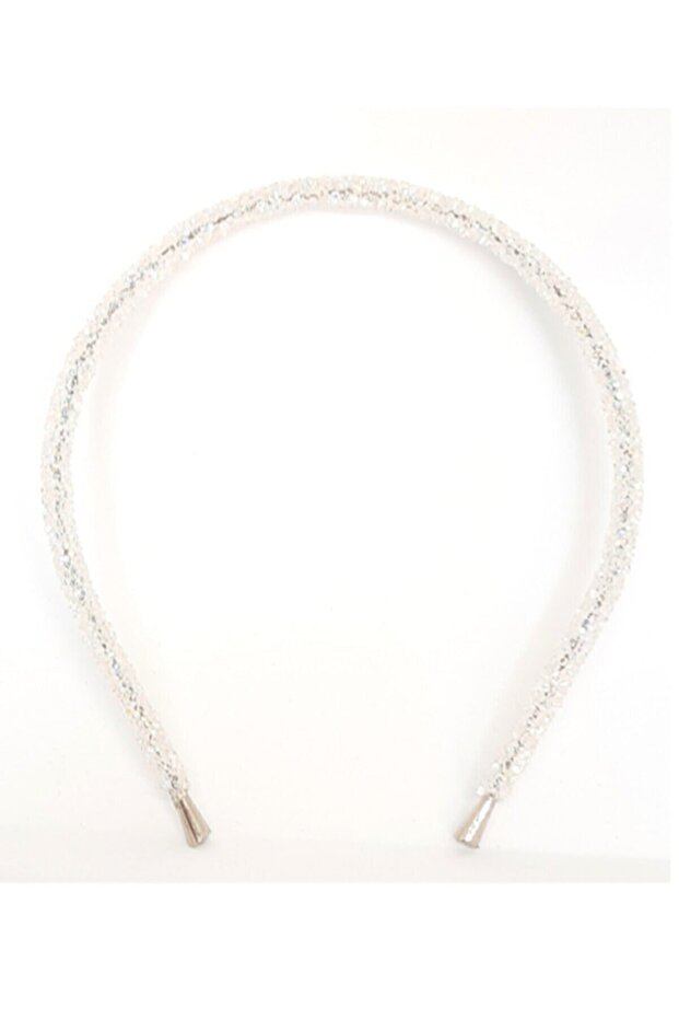 Crystal Stone Glitter Thin Band Crown 2 Pieces