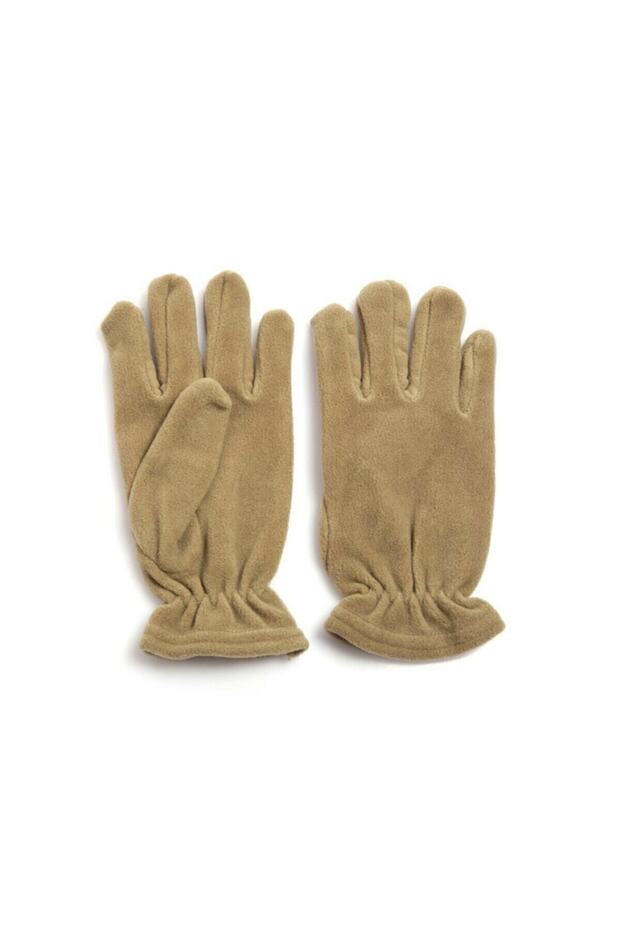 Sand Beige Fleece Gloves