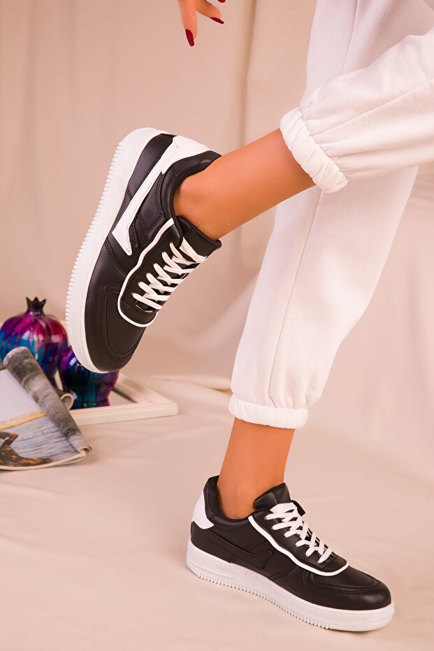 Black-White Women's Sneakers 15278