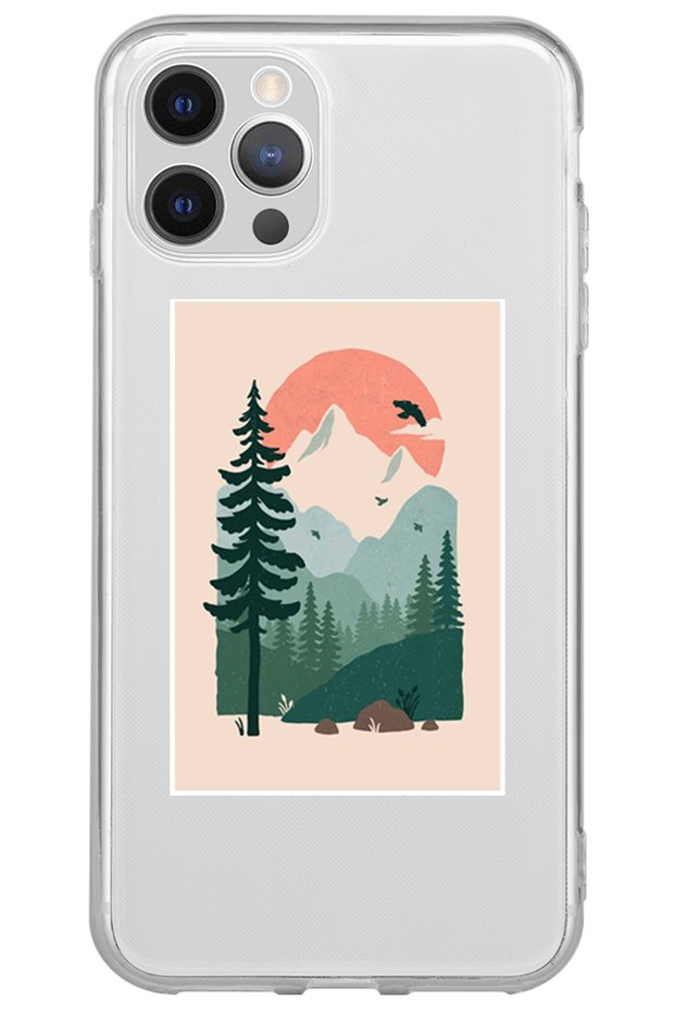 iPhone 13 Pro Wild Oak Design Silicone Transparent Phone Case