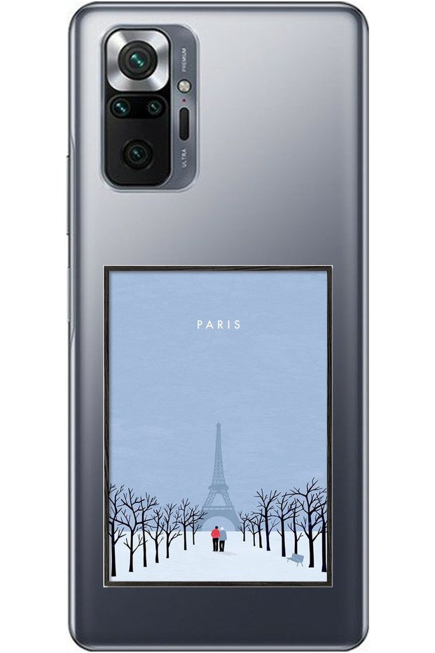 جراب سيليكون شفاف لهاتف Xiaomi Redmi Note 10 Pro بتصميم باريس