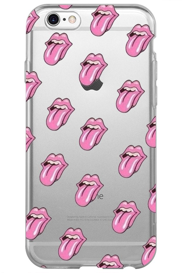 iPhone 6 Plus Lips Lip Design Patterned Transparent Silicone Phone Case