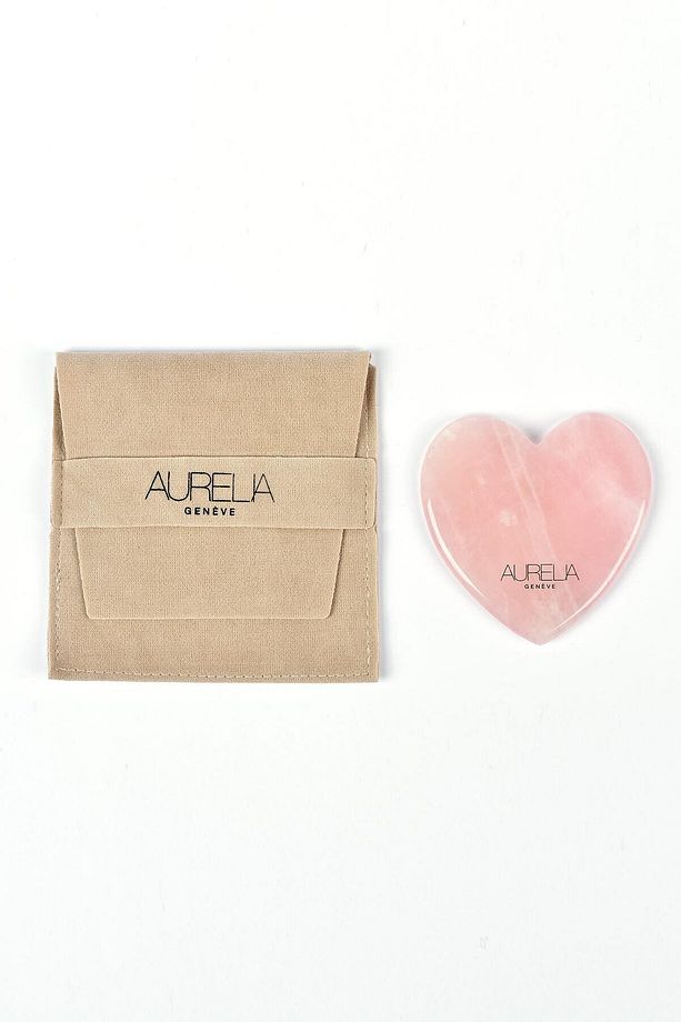 Rose Quartz Flat Heart Gua Sha - Yassı Kalp Şekilli gua sha Taşı - Pembe Kuvars - 2