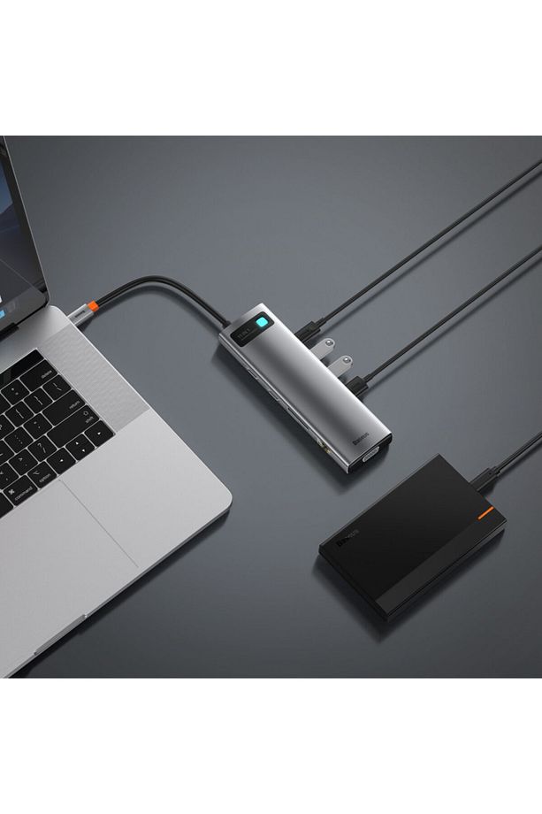 Metal Gleam 11in1 Multifonksiyonel Type-c Hub Dock Station - 7
