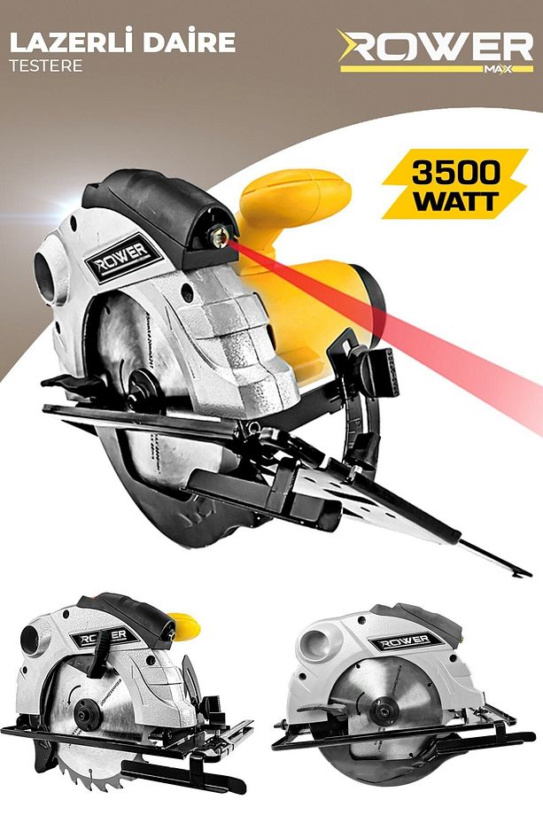 Rwrx3008s 3500w Xr-rail Daire Testere Sunta Kesme Makinesi Elmas Uçlu Bıçak Sarı - 3