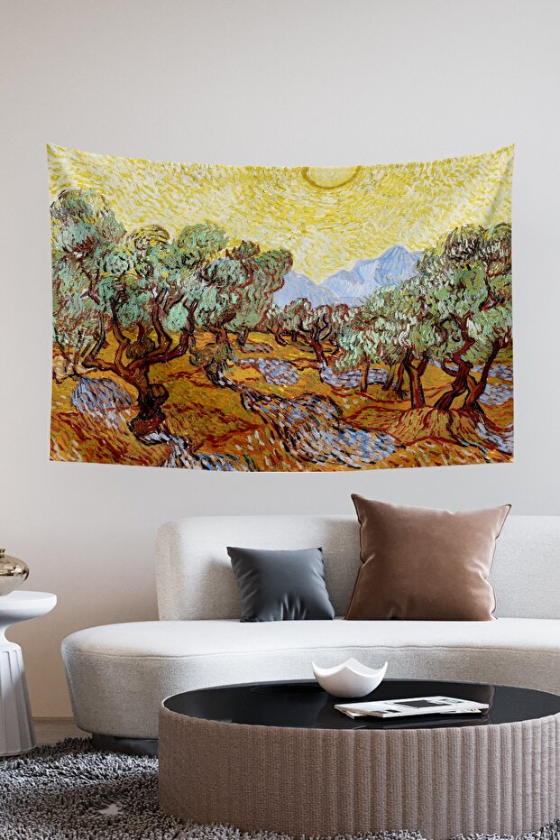 Van Gogh Olive Trees Wall Cover Carpet 140 X 100 Cm-70x100 Cm