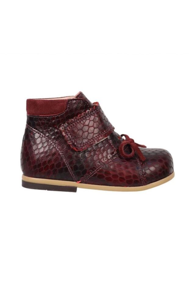 Bordo Deri Anatomik Çocuk Botu Model-304 - 1