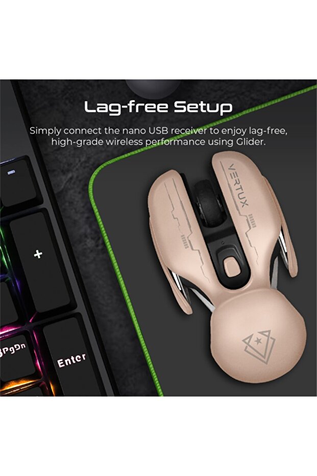 Oyuncu Mouse Yüksek Performanslı Led 1600 Dpı Kablosuz - Glıder - 4