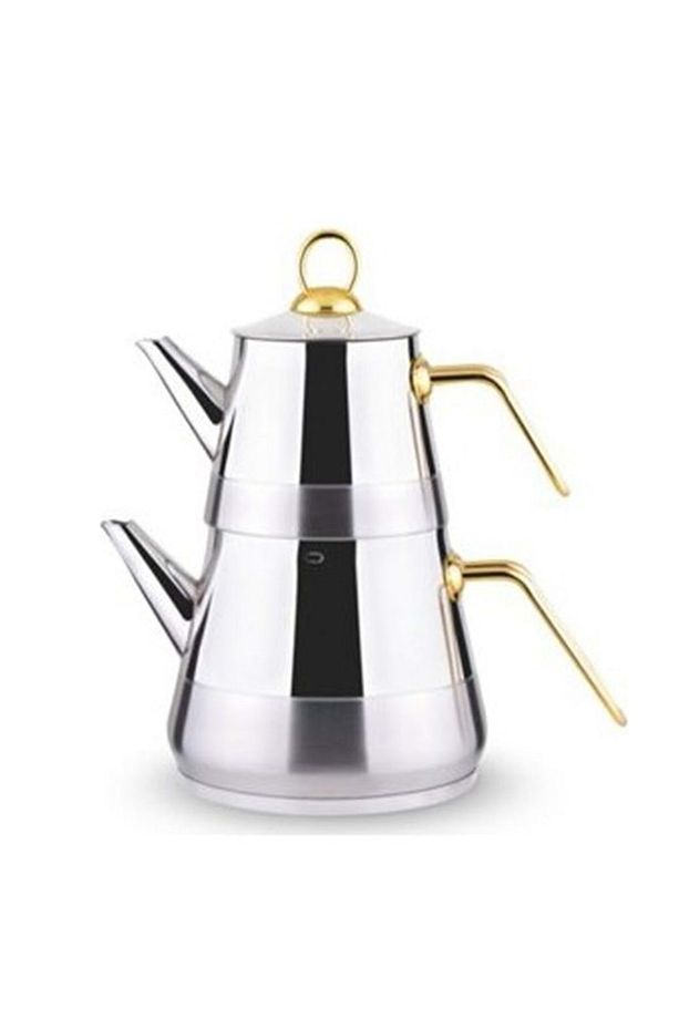 Piramit Aile Boy Çaydanlık Metal Gold - 1