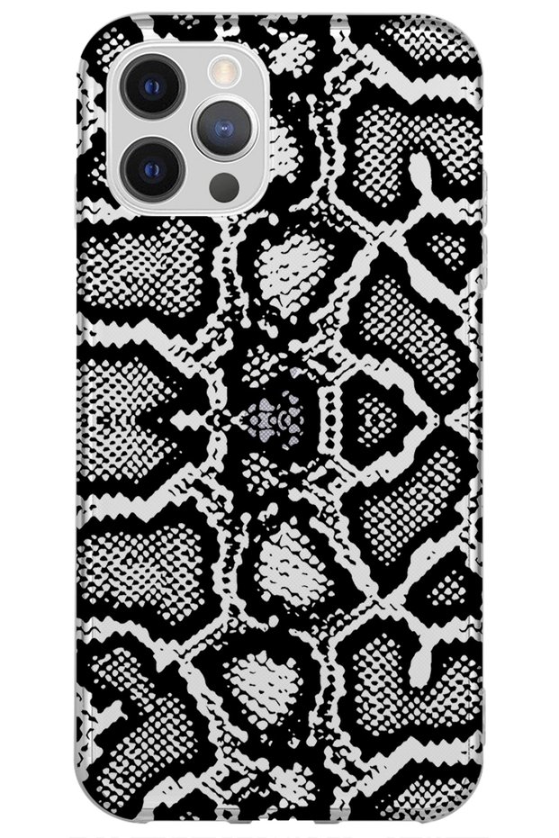 iPhone 13 Pro Snake Skin Design Silicone Transparent Phone Case