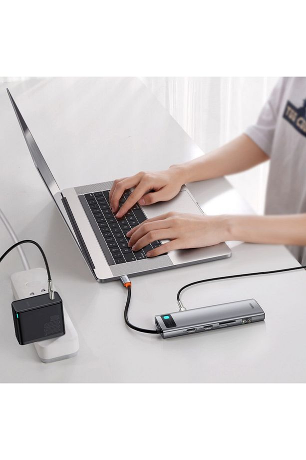 Metal Gleam 11in1 Multifonksiyonel Type-c Hub Dock Station - 6