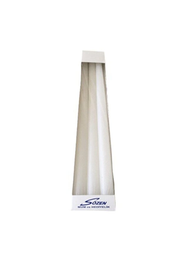 Şamdan Mum 3'lü Beyaz - 1