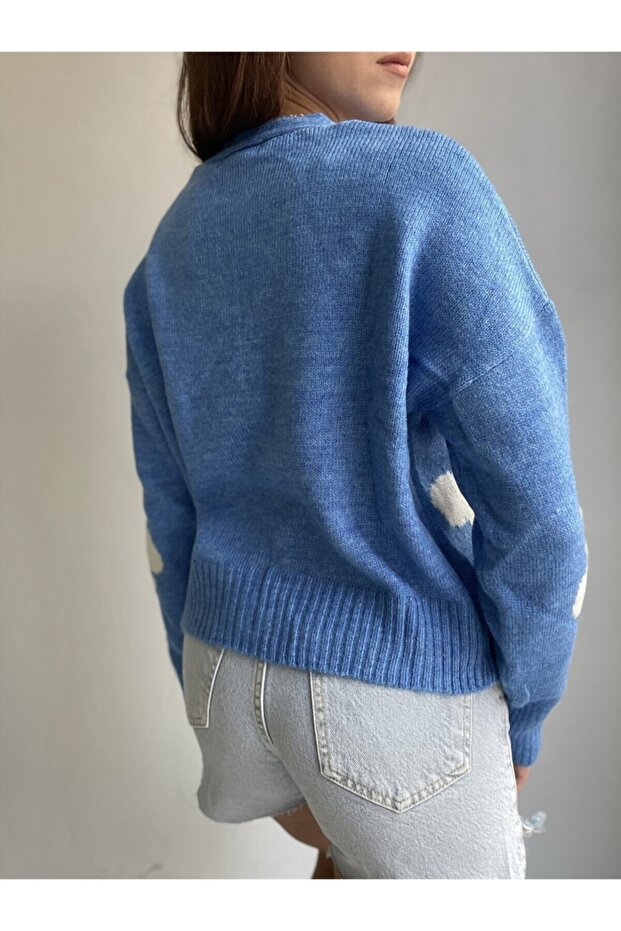 سحابة نمط سترة زرقاء - 5