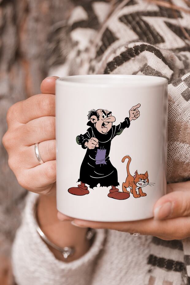 Vektörel Gargamel Azman Baskılı Kupa Bardak - 1